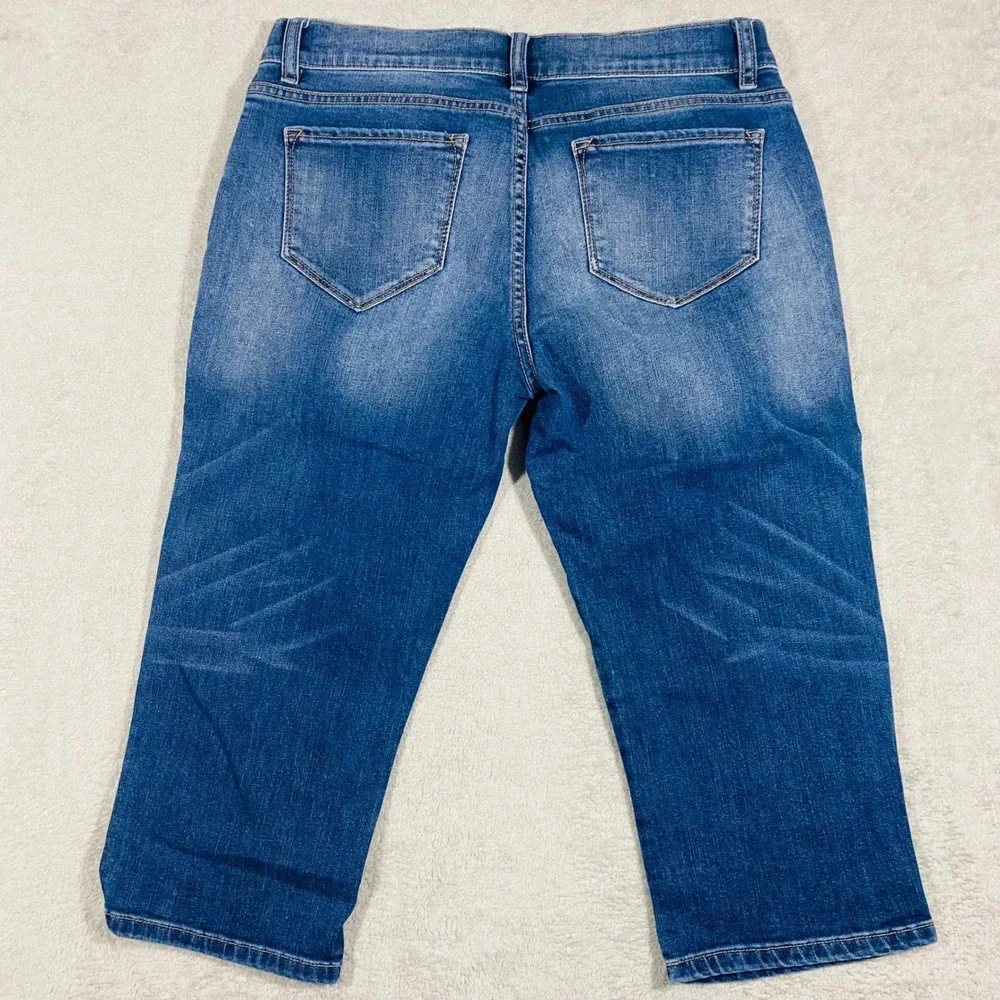 Liz Claiborne Skinny‎ Boyfriend Jeans Women 6P Blue Petite City Fit Capris